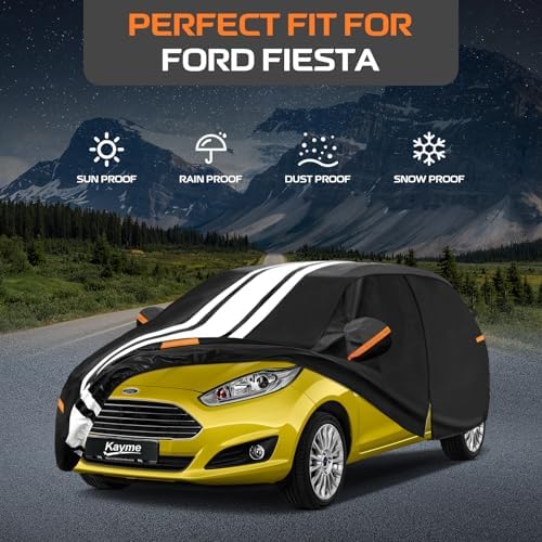 Kayme Heavy Duty Car Cover for Ford Fiesta (2009-2020) Waterproof