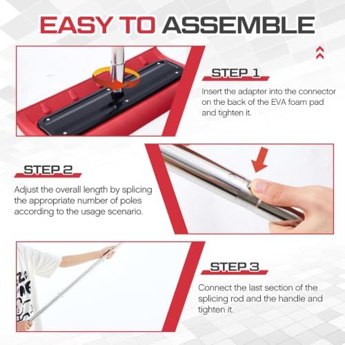 Chumia Adjustable Roof Rakes for Snow Removal, Telescoping 32 Inch -12 ft
