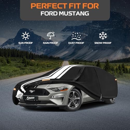 Kayme Heavy Duty Car Cover Custom Fit for Ford Mustang/Shelby/Mustang GT