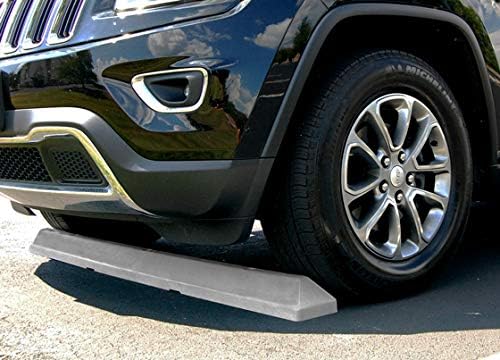 Traffic Safety Store 6' Recycled Plastic Commercial Parking Blocks (Light Gray (plastic), 4-Pack)
