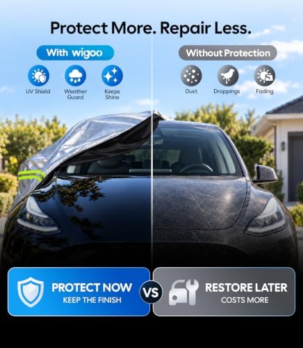 Wigoo Tesla Model Y Car Cover 2020-2026, Waterproof All-Weather Protection