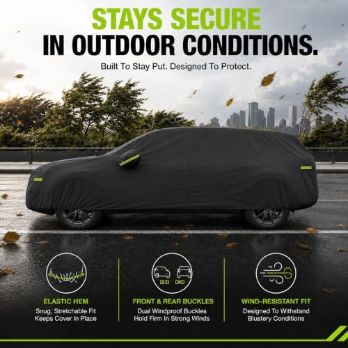 SUV Car Cover for Honda CRV, Waterproof with Door Zipper