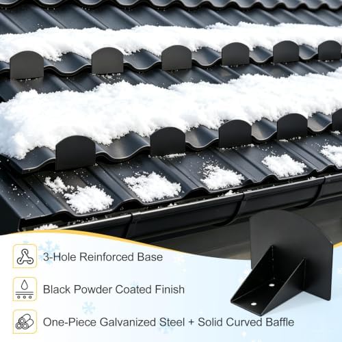 25 Pack Snow Guards for Metal Roof,Classic Style Snow Stop Brackets