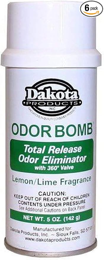 Dakota Odor Bomb Odor Eliminators - Packs by Rock Ridge (Lemon Lime, 6-Pack)