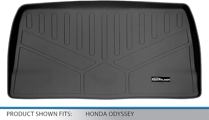 SMARTLINER All Weather Custom Fit Cargo Trunk Liner Floor Mat Behind 3rd Row Compatible with 2018-2025 Honda Odyssey