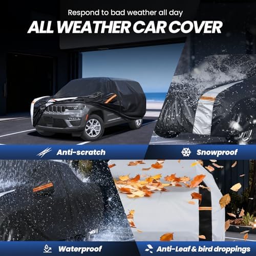 Multi-Layer Car Cover Custom Fit for Jeep Grand Cherokee Long