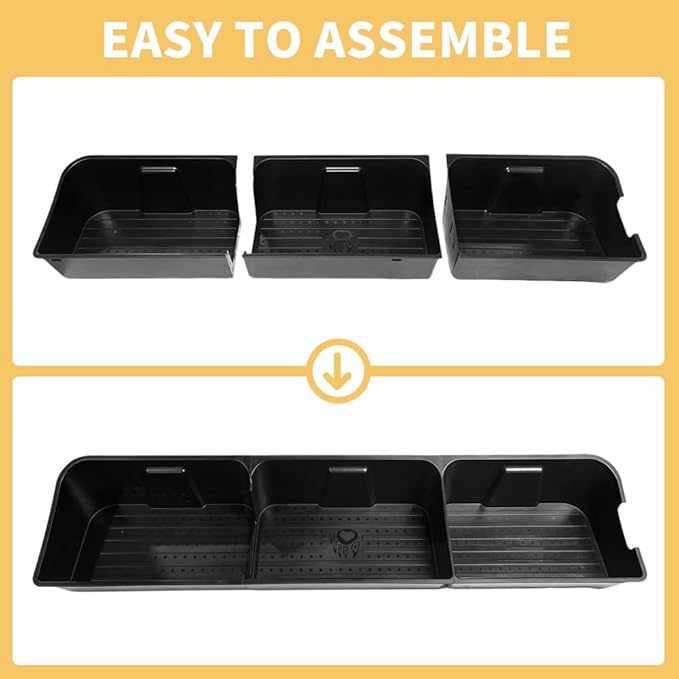 MAXDOM Under Seat Storage Fit for (2015-2026) F150 SuperCrew/Crew Cab (2017-2026) F250 F350 F450 F550 Super Duty Rear Underseat Organizer Box