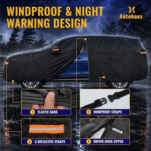 X AUTOHAUX Outdoor Full Car Cover Waterproof for Nissan Rogue 14-24