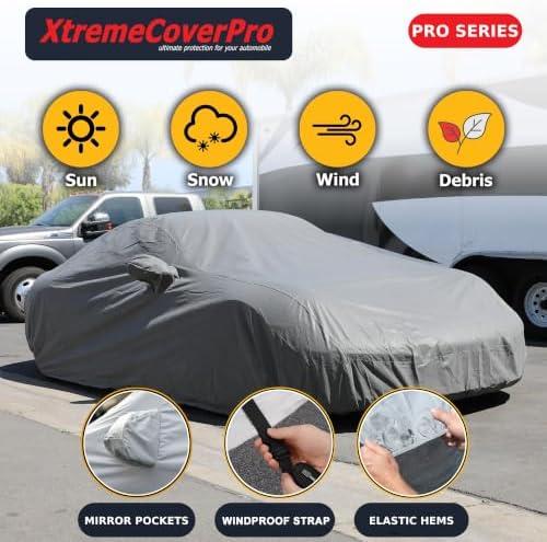 Car Cover fit 2015 2016 2017 2018 GMC Sierra 2500HD 3500HD Crew Cab 8ft Bed Dually Pro Series Gry