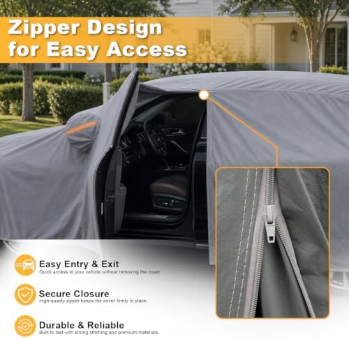 GUNHYI Premium Car Cover Custom Fit Infiniti QX50, 16 Layers Heavy Duty Car Cover Waterproof All Weather with Zipper Door for Sun Rain Snow Dust Uv Protection