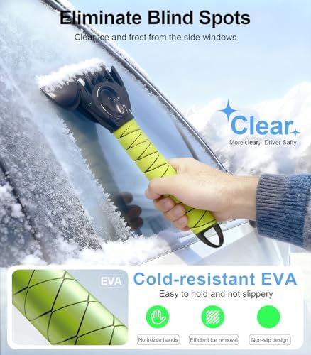 Nmoiss 3-in-1 Windshield Snow Cover for Jeep Wrangler & Gladiator — XS Size Low-Windshield Frost Guard with Ice Scraper, Heavy-Duty 600D Oxford Waterproof & 360° Windproof Protection for Off-Road SUVs