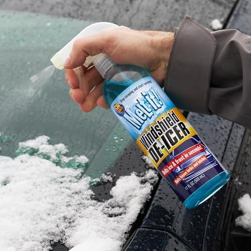 E·Z·R Windshield De-Icer. Melt it! Instantly Melts Ice & Winter Frost For Car Windshields, Windows, Mirrors, Key Locks, & Latches, Snow Melting Defrost Liquid For Car Window Cleaner, 17 Fl Oz Spray