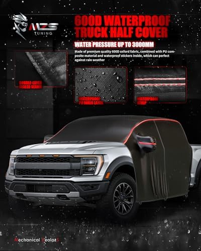 MZS 600D Waterproof Outdoor Cab Cover for F150 F250 Super Crew 2015-2026