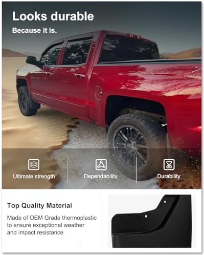 Kiwi Master No Drill Mud Flaps for 2014-2018 Chevy Silverado 1500/2500/3500