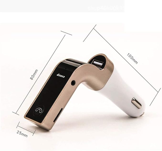 Bluetooth FM Transmitter for Car, Wireless Bluetooth 2.1In-Car Radio Adapter Car Kit with Handsfree Calling, 1 USB Ports, LED Display, Support TF Card, U-Disk, AUX Output,A