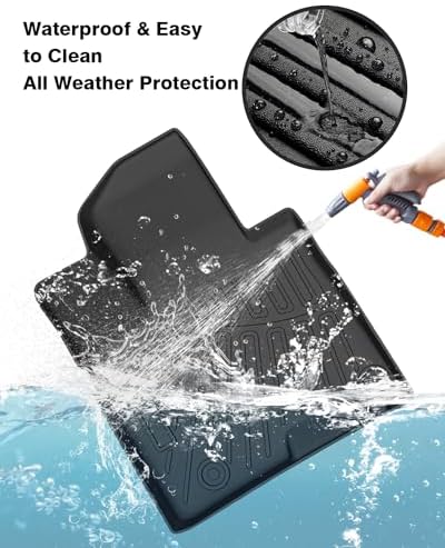 Powerty Floor Mats for 2022-2025 2026 Hyundai Tucson Gas (Non-Hybrid Models) All Weather 3D TPE Anti-Slip Car Liners for 1st & 2nd Row Accessories(NOT for Hybrid)