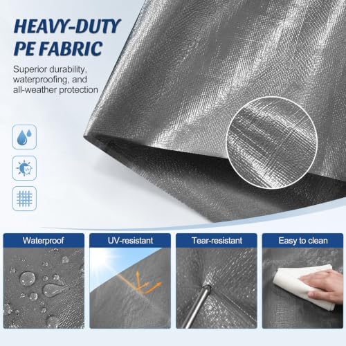 12x20ft Heavy Duty Carport Portable Garage Car Canopy with All-Season Tarp