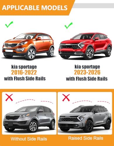 KINGGERI Roof Rack Cross Bars for 2016-2026 KIA Sportage SX & SX Prestige