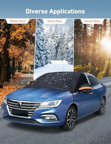 AstroAI Windshield Cover for Ice and Snow, Frost Protector Car Snow Cover