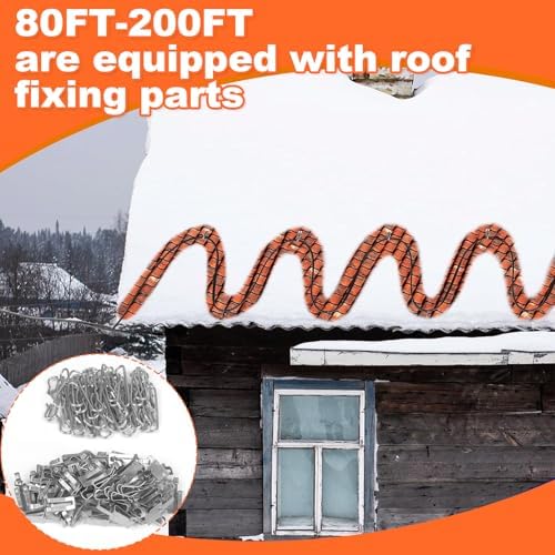 140FT Heat Tape for Water Pipes, -40°F Deicing Cabl,120V 5W/FT