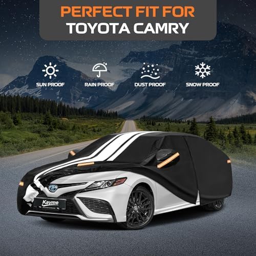 Kayme Toyota Camry Car Cover Waterproof All Weather for Automobiles