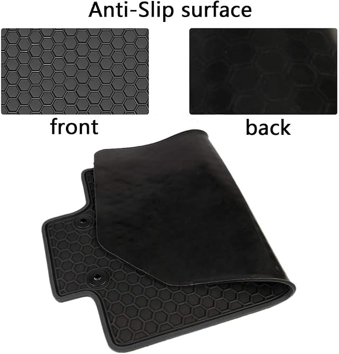 Car Floor Mat for Jeep Wrangler 4XE 4 Door 2021-2026 （Not for JL or JK） Custom Fit Full Black Rubber Auto Car Floor Liner Mat All Weather Heavy Duty Odorless