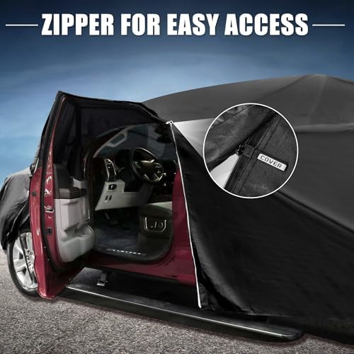 X AUTOHAUX Waterproof Full Car Cover for Dodge for Ram Crew Cab 210D-PU