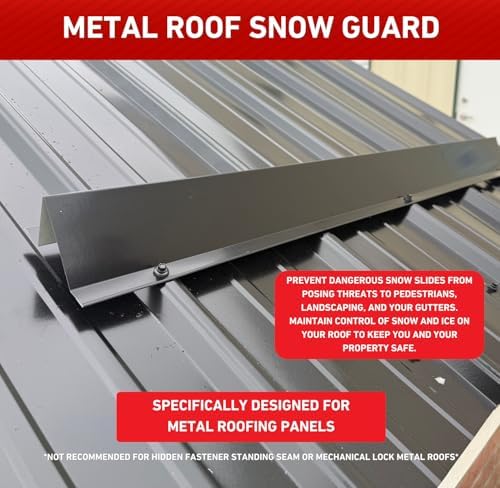 Eagle 1 Metal Roof Snow Guard/Stop with Full Installation Kit, Prevent Snow Sliding Off of Your Metal Roof, Multiple Colors and Quantities (15 Pieces - 50FT Kit, Brown)