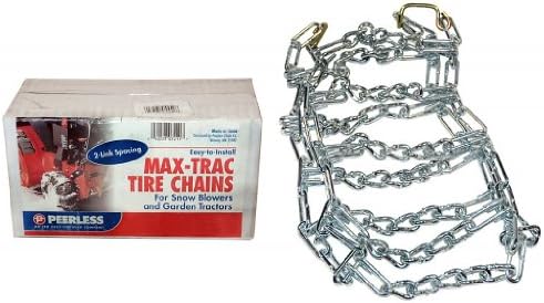 SCC 1064156 ATV Sport Trac V-Bar All-Terrain Traction Tire Chains, Zinc Plated, 2-Link Spacing, Extreme Service, 1 Pair