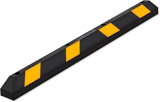 Guardian 6' Parking Stopper for Garage, Rubber Curb, Mounting Holes