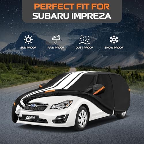 Kayme Heavy Duty Car Cover for Subaru Impreza/WRX (1992-2026) Waterproof