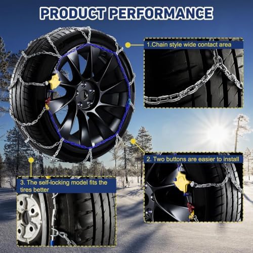 DEDC Auto Lock Y-type Snow Tire Chain for SUV Pickup truck 295 305 315/33"