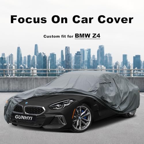 GUNHYI Premium Car Cover Custom Fit BMW Z4(2009-2026), 16 Layers Heavy Duty Car Cover Waterproof All Weather with Zipper Door for Sun Rain Snow Dust Uv Protection