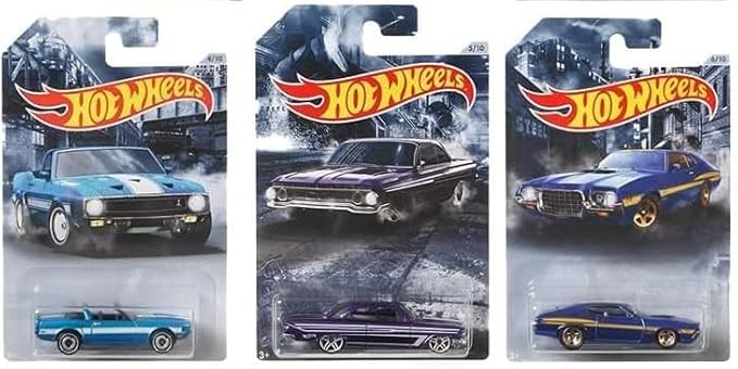 Hot Wheels 2020 American Steel Muscle Cars Complete Set of 10 Diecast Vehicles