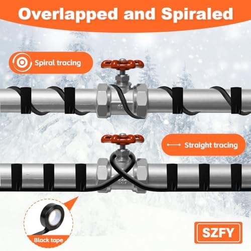 140FT Heat Tape for Water Pipes, -40°F Deicing Cabl,120V 5W/FT