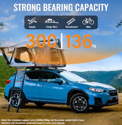 300lbs Roof Cross Bars Compatible with Subaru Crosstrek 2018-2023
