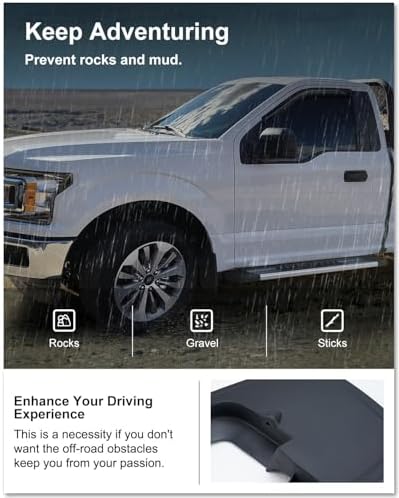 Kiwi Master No Drill Mud Flaps for 2015-2020 Ford F-150 with Fender