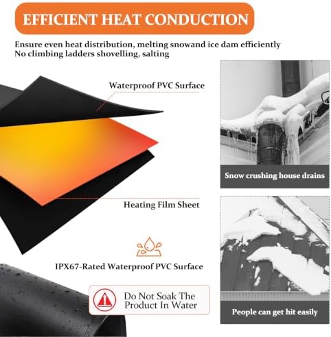 Roof Valley Ice Dam Heater Mat,Waterproof PVC Snow Melting Deicing System