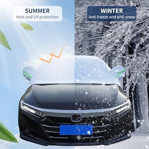 Half Car Cover Top Car Windshield Cover for Ice and Snow (Sedan)