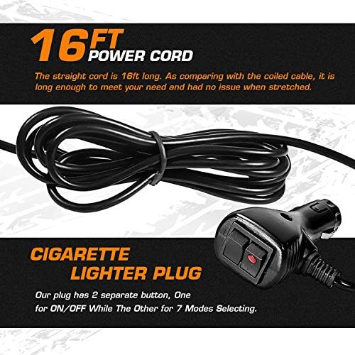 LINKITOM LED Strobe Flashing Light Bar with Magnetic Base, Amber