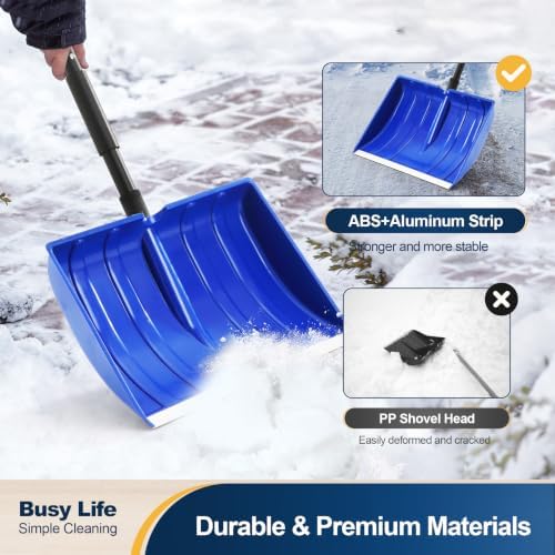 Yocada Snow Shovel for Driveway Home Garage Snow Removal 55 inch Long