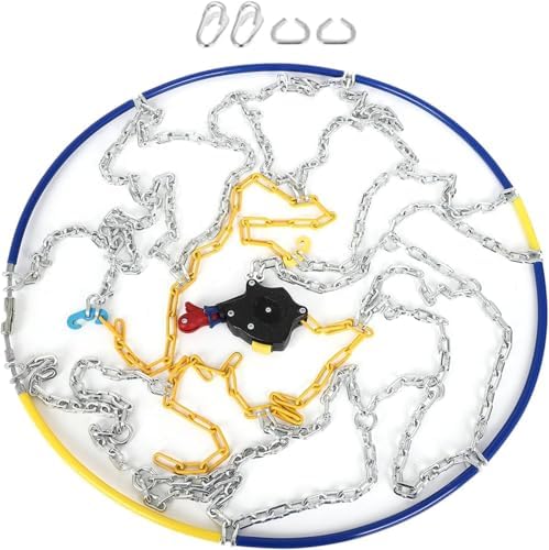 SCITOO HKN150 Snow Chains for Passenger Car, Pickup, Trucks, SUV - Set of 2