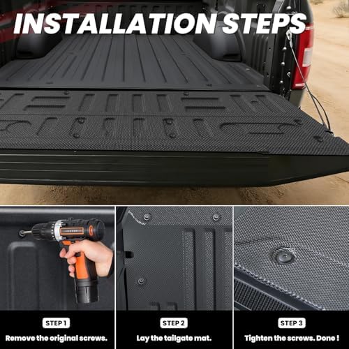 LASFIT Tailgate Mat for Ford F-150 2020 2019 2018 2017 2016 2015