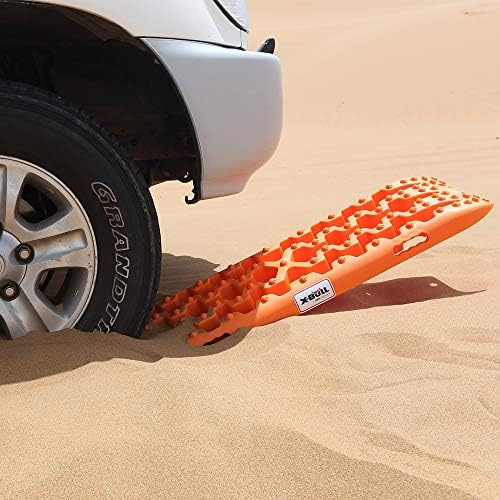 X-BULL New Recovery Traction Tracks Sand Mud Snow Track Tire Ladder 4WD (Green,3gen), Bag+Hardware+Tracks