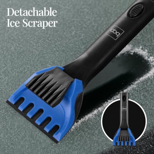 Best Choice Products Snow Brush with Squeegee & Ice Scraper, Up to 39" Extendable Foam Grip, 270° Pivoting Snow Brush for Car Truck SUV, Storage Bag Included - Blue