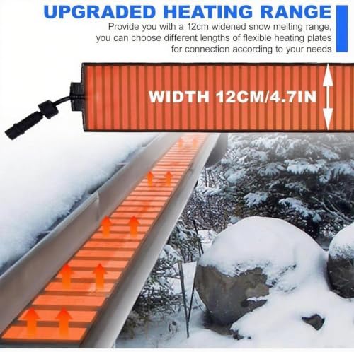 Roof Valley Heated Snow Melting Mats,IPX7 Waterproof Ice Snow Melting Mat