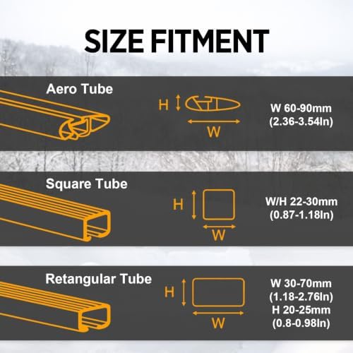 Universal Ski Roof Rack for Crossbars Fits 6 Pair Skis or 4 Snowboards