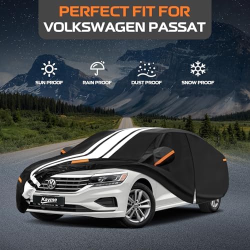 Kayme Heavy Duty Car Cover for Volkswagen Passat (1988-2022) Waterproof