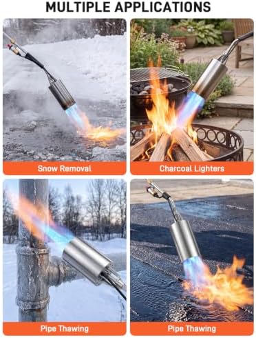 Propane Torch Weed Burner, 2-in-1 Weed Torch & Brazing Torch with 12FT Hose