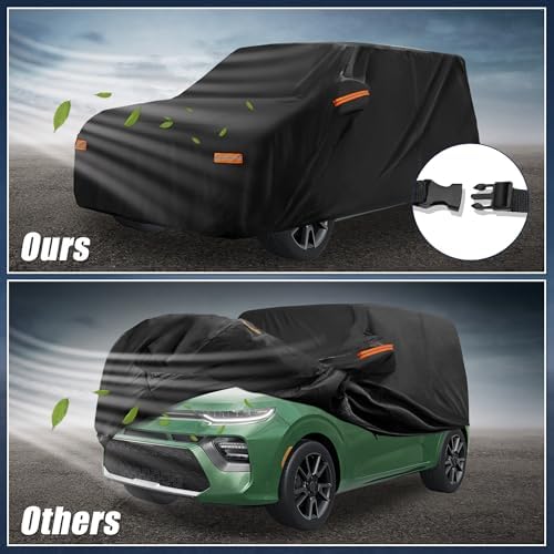 X AUTOHAUX Waterproof Full Car Cover for Kia Soul 2009-2025 210D-PU